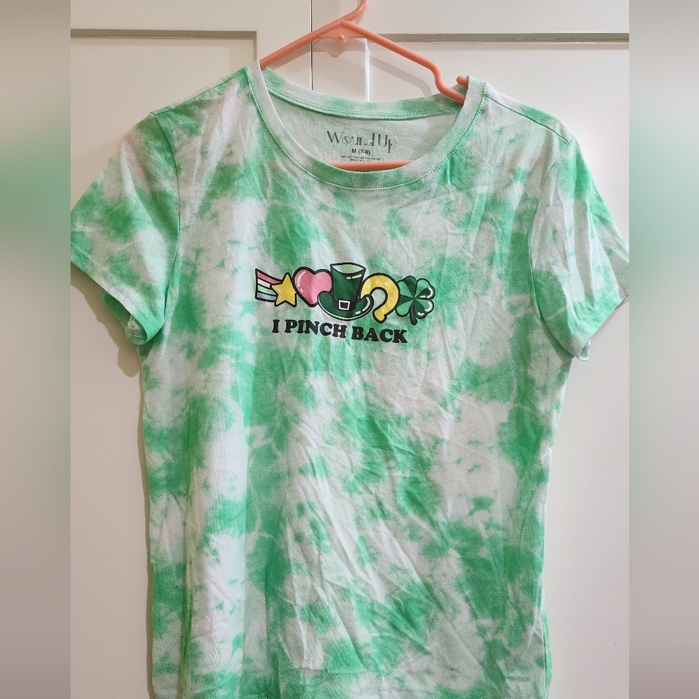 Wish Green Tie-Dye Kids Tee with Fun Print